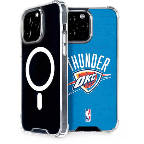 NBA OKC Thunder Distressed iPhone 15 Pro Max MagSafe Case
